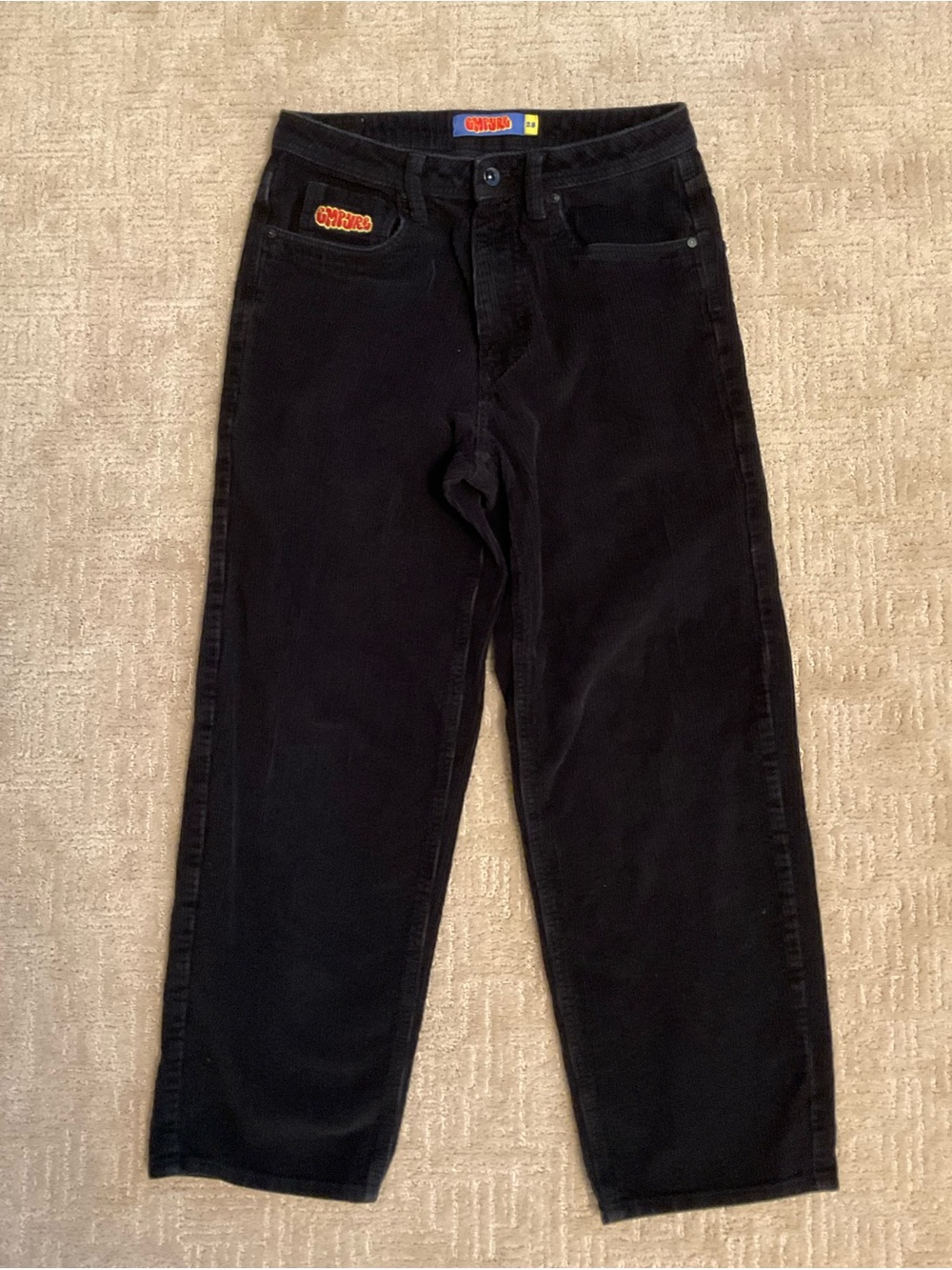 Empyre Black Corduroy Baggy Skate Pants 28 EUC Y2K Relaxed Skater  Streetwear